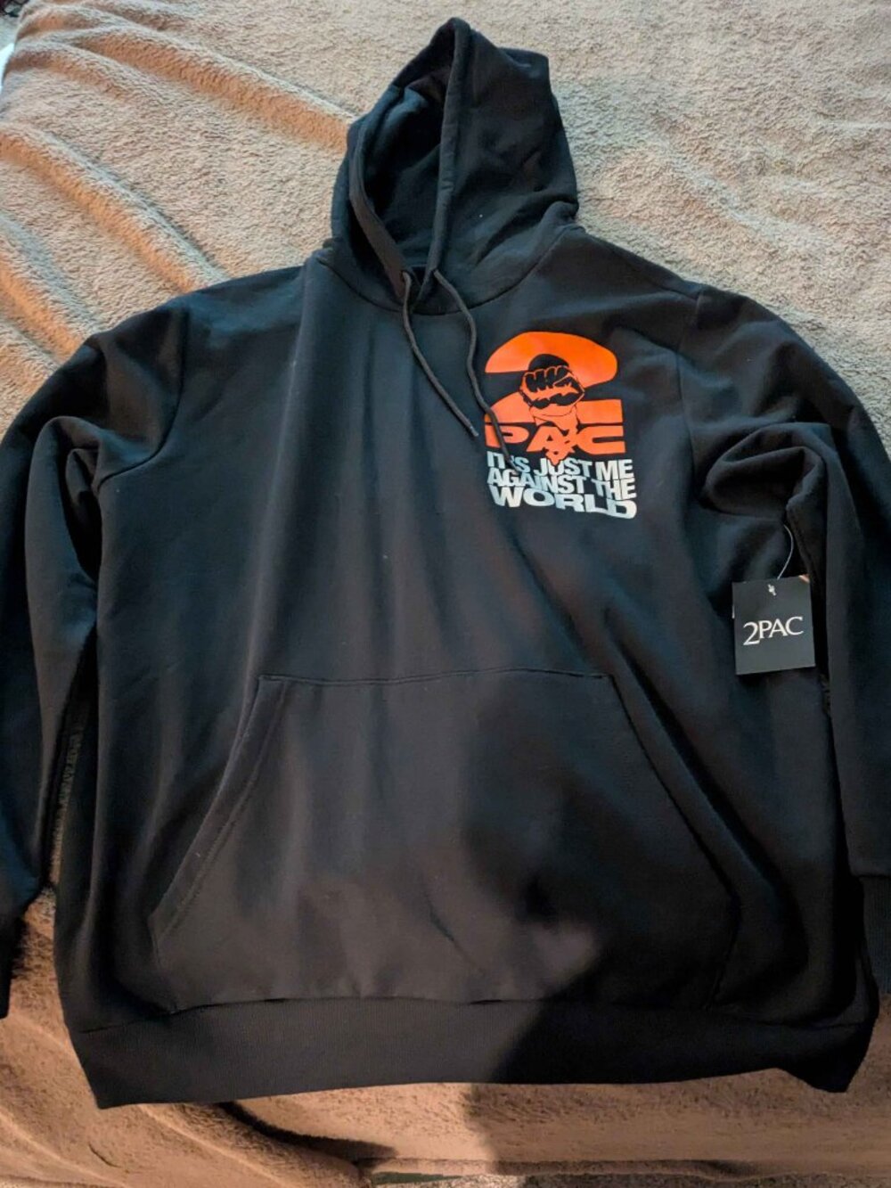 official NWT 2PAC Tupac It's me against the world double sided sweatshirt hoodie